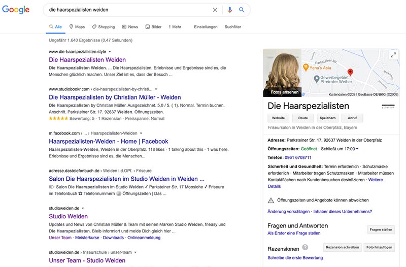 Google Suche web